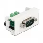 Delock Easy 45 snap-in moodul D-Sub 9-pin isane 10-pin klemmliistule, valge RAL 9003 81351