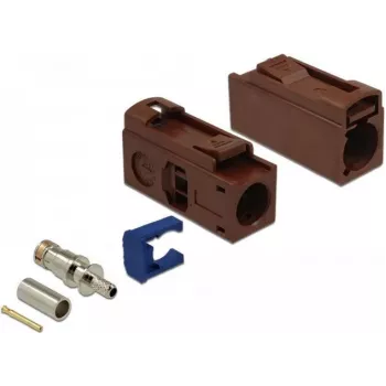 DeLOCK FAKRA F pesa 25 mm (pikk) krimpliiitmiseks - pähklipruun, RAL 8011 89690