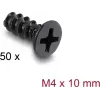 Delock Ventilaatori Kruvi M4 x 10 mm 50 Tükki Must 60988