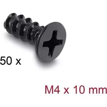 Delock Ventilaatori Kruvi M4 x 10 mm 50 Tükki Must 60988