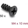 Delock Ventilaatori Kruvi M4 x 10 mm 50 Tükki Must 60988