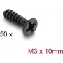 Delock ventilaatori kruvide komplekt M3 x 10 mm, 50 tk, must 60986