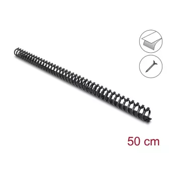 Delock painduv kaablirenn isekleepuv ja kruvitav 25 x 26 mm - pikkus 50 cm must