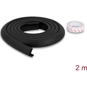 Delock vahtserva kaitsev riba 24 x 8 mm - pikkus 2 m must (18485)