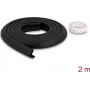 Delock vahtserva kaitsev riba 24 x 8 mm - pikkus 2 m must (18485)