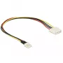 DeLOCK Sisemine Toiteadapteri Kaabel 4-pin Molex Ema - 4-pin Mini-Molex Isa, 5/12V, 30cm 85457