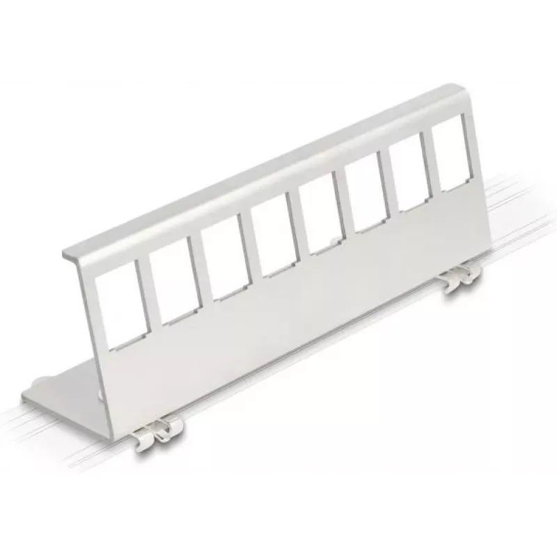Delock Keystone metallhoidik 8-porti DIN-liinile (90657)