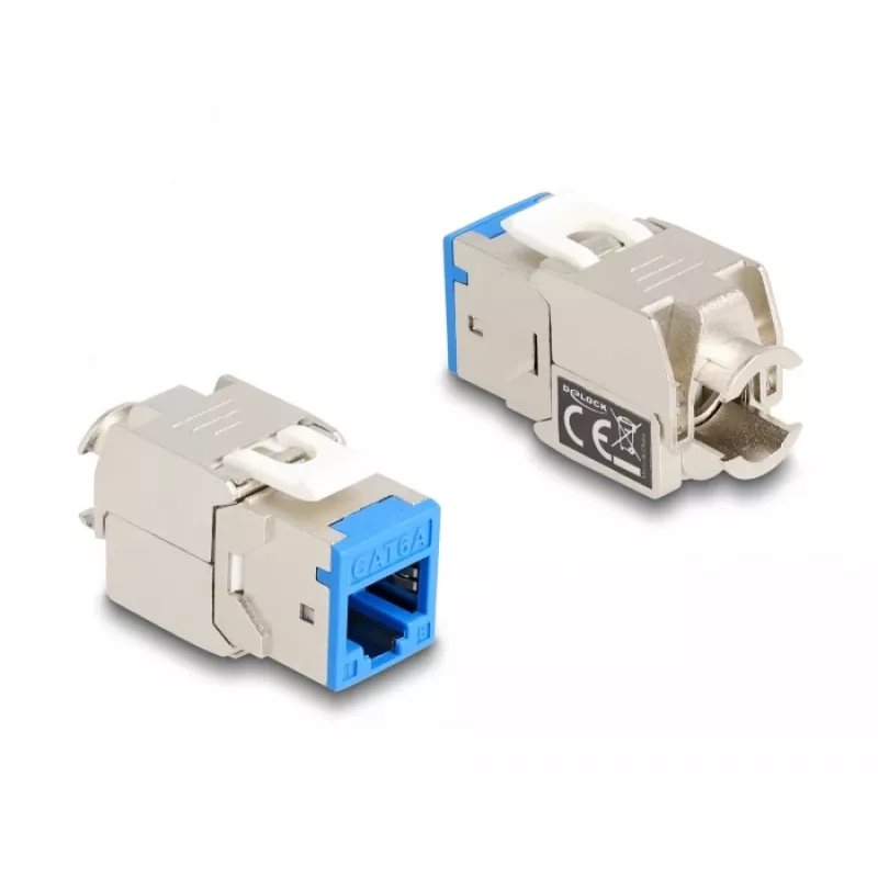 Delock Keystone moodul RJ-45 emane LSA emane STP CAT 6a, 8-pakk (hall, sinine, kollane, punane, roheline, oranž, violetne, neoonkollane) 87896