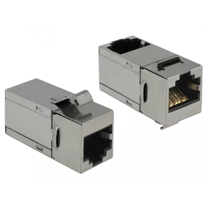 Delock Keystone moodul RJ45 emane - RJ45 emane Cat.6 STP 90° 86371