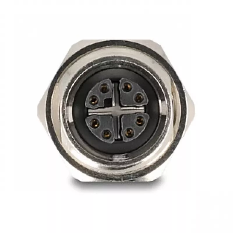 Delock M12 adapter X-kodeeritud 8-pin emane RJ45 emane Cat.6A STP metall 60685