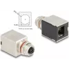 Delock M12 adapter X-kodeeritud 8-pin emane RJ45 emasele Cat.6A STP varjestatud sirge