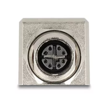 Delock M12 adapter X-kodeeritud 8-pin emane RJ45 emasele Cat.6A STP varjestatud sirge