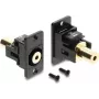 Delock paneelile paigaldatav 3,5 mm 4-kontaktiline emane-emane pesaühendus, kullatud, must 91223