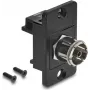 DELOCK paneelile paigaldatav IEC C14 isane F-tüüpi emane adapter must 91196