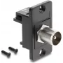 DELOCK Paneelile paigaldatav IEC C14 pistik F-tüüpi pesa adapter, must 91204
