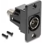 DELOCK Paneelpaigaldus IEC C14 F-tüüpi emane adapter must 91195