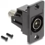 DELOCK paneelpaigaldusega IEC pistik F pesa adapter must 91197