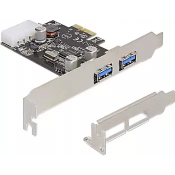 Delock PCI Express x1 kaart 2 x USB 3.2 Gen 1 Type-A jaoks, madalprofiil