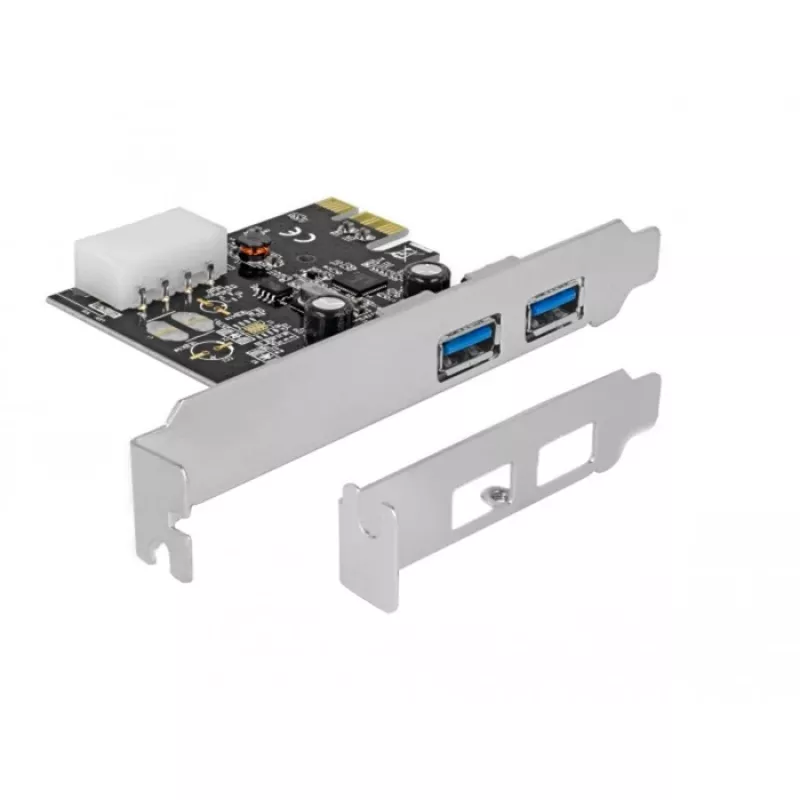 Delock PCI Express x1 kaart 2 x USB 3.2 Gen 1 Type-A jaoks, madalprofiil