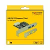 Delock PCI Express x1 kaart 2 x USB 3.2 Gen 1 Type-A jaoks, madalprofiil