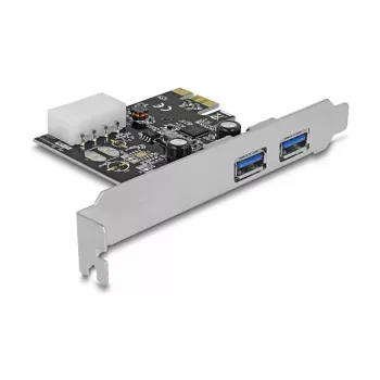 Delock PCI Express x1 kaart 2 x USB 3.2 Gen 1 Type-A jaoks, madalprofiil