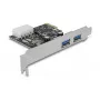 Delock PCI Express x1 kaart 2 x USB 3.2 Gen 1 Type-A jaoks, madalprofiil