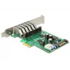 Delock PCI Express x1 kaart 6 x välisele + 1 x sisemisele USB 3.0-le