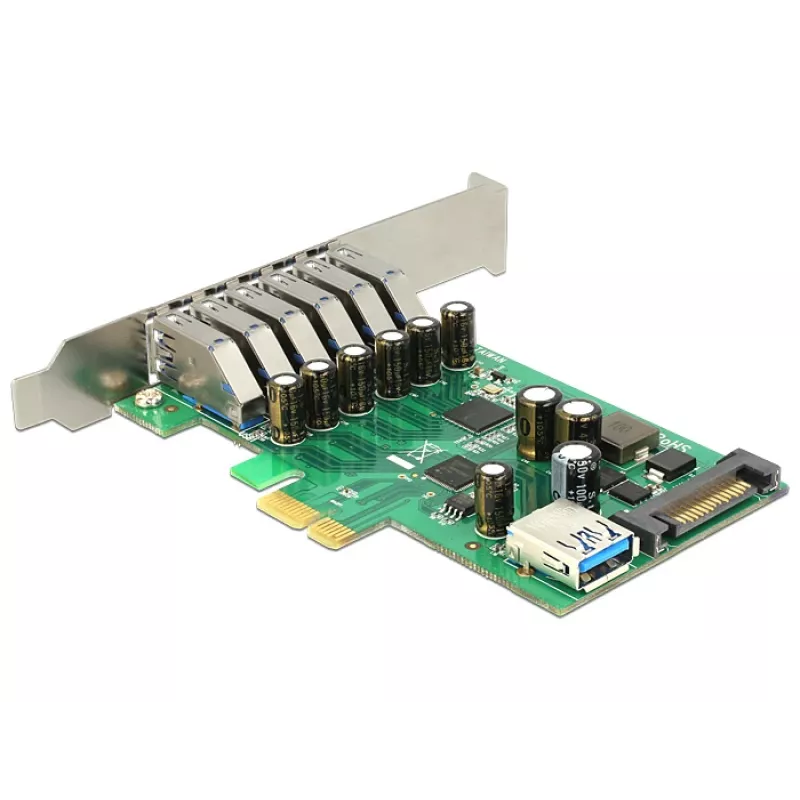 Delock PCI Express x1 kaart 6 x välisele + 1 x sisemisele USB 3.0-le
