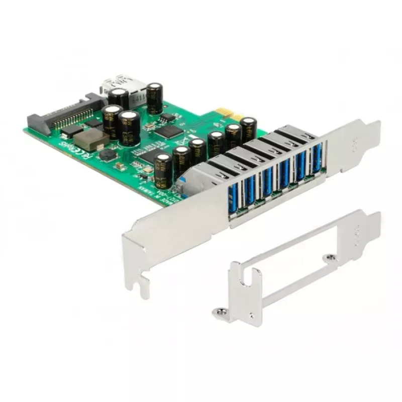 Delock PCI Express x1 kaart 6 x välisele + 1 x sisemisele USB 3.0-le