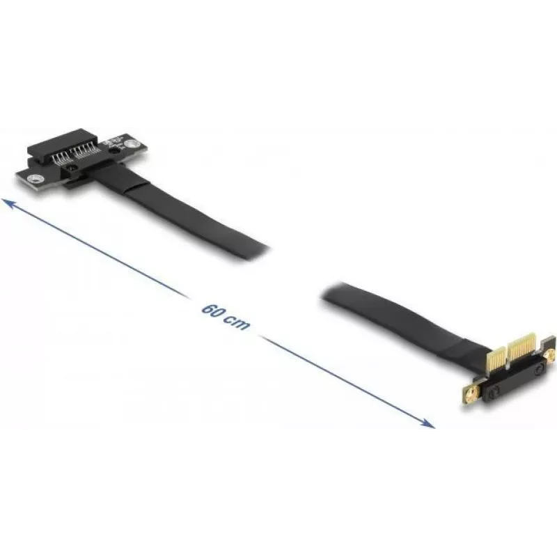 Delock PCI Express x1 riser-kaart 90° nurga all oleva pistikuga ja 60 cm kaabliga