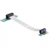Delock PCI Express x1 - x1 riserkaart painduva kaabliga, 13 cm, vasakule suunatud