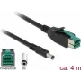 Delock toitega USB-kaabel - USB PlusPower (12V) isane - DC 2,1/5,5 mm isane - 12V - 4 m - must