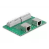 Delock RJ45 2 x emane 2 x klemmplokile koos surunupuga DIN-liinile (66994)