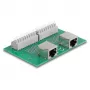 Delock RJ45 2 x emane 2 x klemmplokile koos surunupuga DIN-liinile (66994)