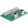 Delock RJ45 2 x emane 2 x klemmliistule push-nupuga DIN-liinile nurga all (66995)