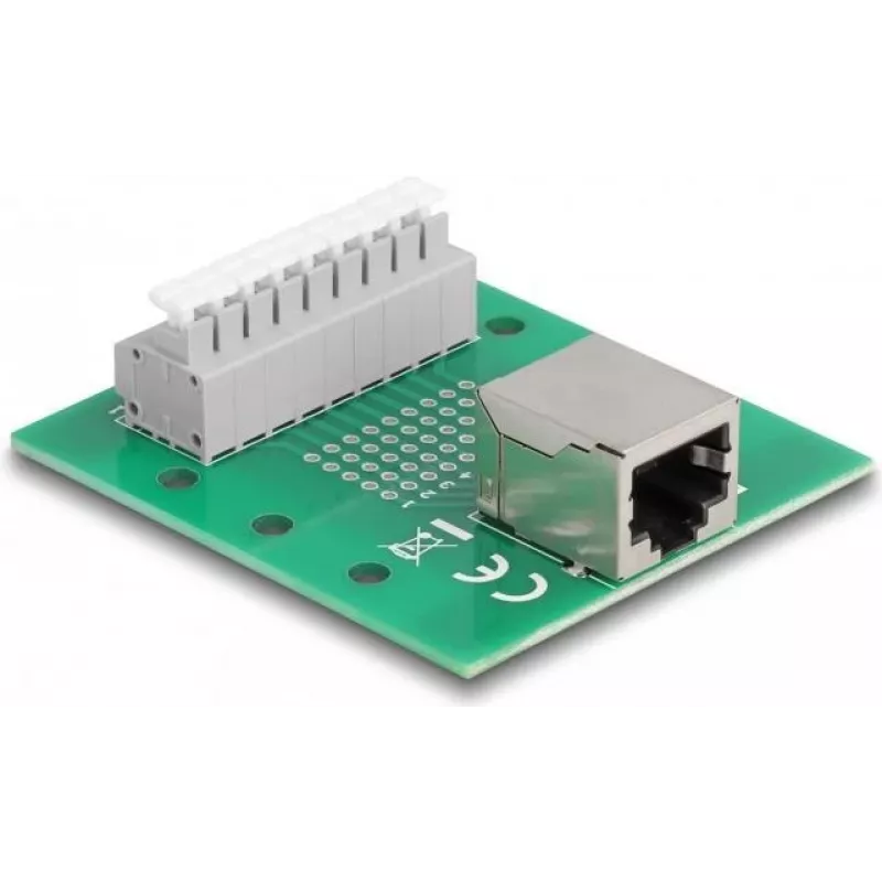 Delock RJ45 emane klemmliistule push-nupuga DIN-liinile 66992