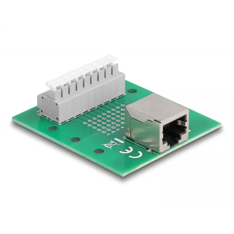 Delock RJ45 emane klemmliistule push-nupuga DIN-liinile 66992