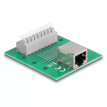 Delock RJ45 emane klemmliistule push-nupuga DIN-liinile 66992