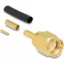 Delock RP-SMA presspistik RG-174/RG-316/RG-188 jaoks, kullatud kontaktid, 50 Ohm 91788