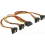 DeLOCK SATA toite jagamiskaabel - 15-pin isane sirge 15-pin emane nurga all, 15cm, 3.3/5/12V, lukustuv, must/kollane/punane/oranž 60167