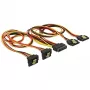 DeLOCK SATA toite jagamiskaabel 15-pin isane 2x 15-pin emasele metallklambriga, 50 cm, 3,3/5/12 V, must/kollane/punane/oranž 60152