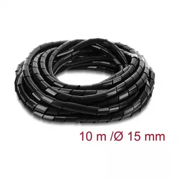 Delock Spiraalne kaabliside 15 mm läbimõõt 10 m must