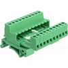 DELOCK klemmliistu komplekt DIN-liinile 10-kontaktiline 5,08 mm sammuga nurga all