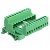 DELOCK klemmliistu komplekt DIN-liinile 10-kontaktiline 5,08 mm sammuga nurga all