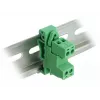 DELOCK klemmliistu komplekt DIN-liinile 2-kontaktiline samm 5,08 mm nurga all