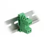 DELOCK klemmliistu komplekt DIN-liinile 2-kontaktiline samm 5,08 mm nurga all