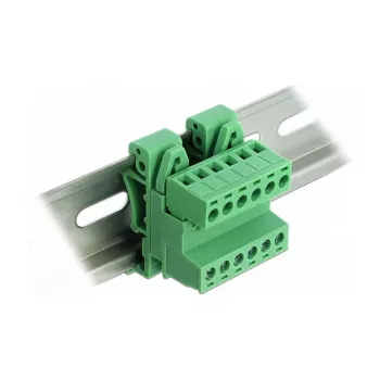 Delock klemmliistu komplekt DIN-liinile 6-pin, 5,08 mm sammuga, nurga all