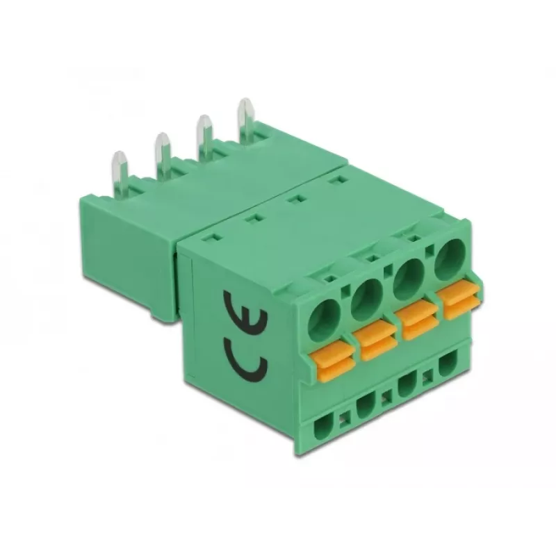 Delock klemmliistu komplekt PCB-le 4 kontaktiga 5,08 mm sammuga horisontaalne 66506