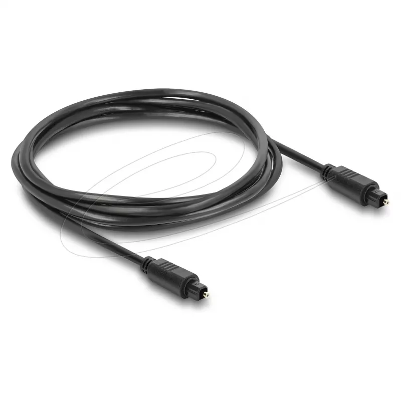 Delock TOSLINK-kaabel, pistikust pistikusse, 4 mm läbimõõt, 1,5 m, must