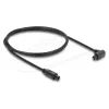Delock TOSLINK optiline helikaabel 1m - 90° nurga all sirgeks - 4mm - must